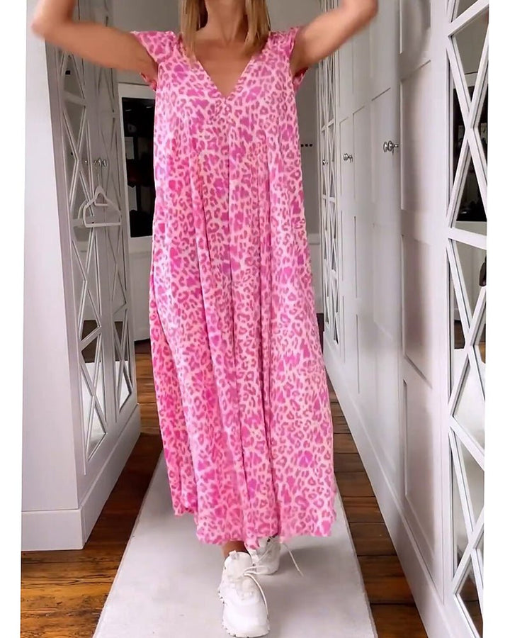 Freigeist | Maxikleid mit V-Ausschnitt und Print