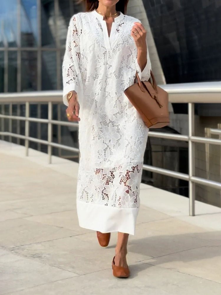 Spitzenleicht | Legeres Kleid mit Spitzendetails