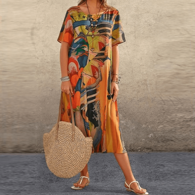 Kunstwerk | Schickes bedrucktes Kleid