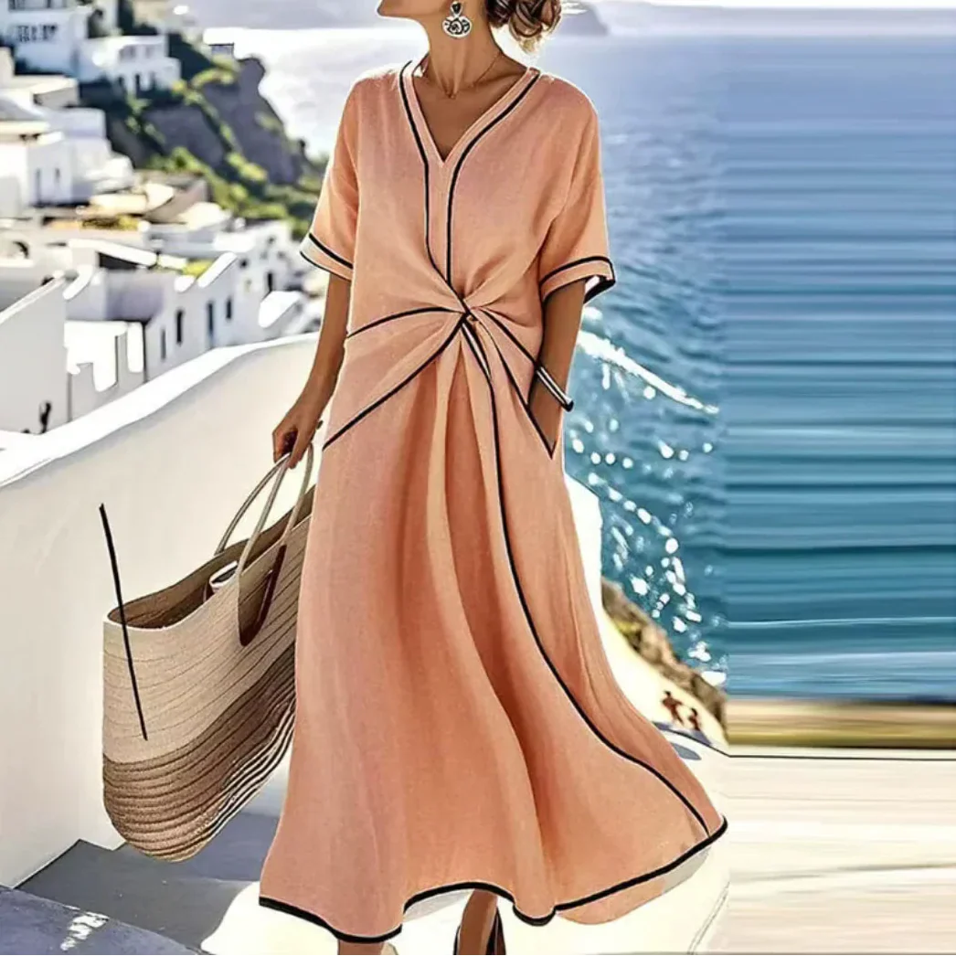 Elira | Elegantes V-Ausschnitt Kleid