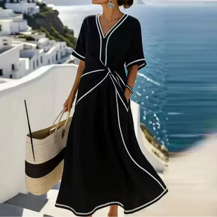 Elira | Elegantes V-Ausschnitt Kleid