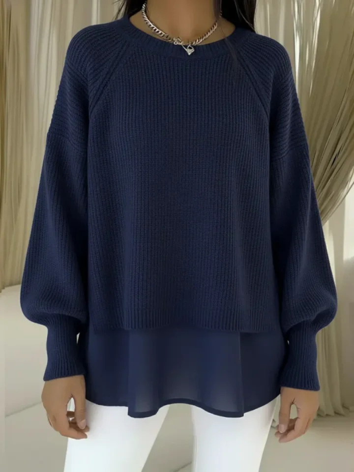 Kestlyn Pullover im Lagen-Look in Marineblau