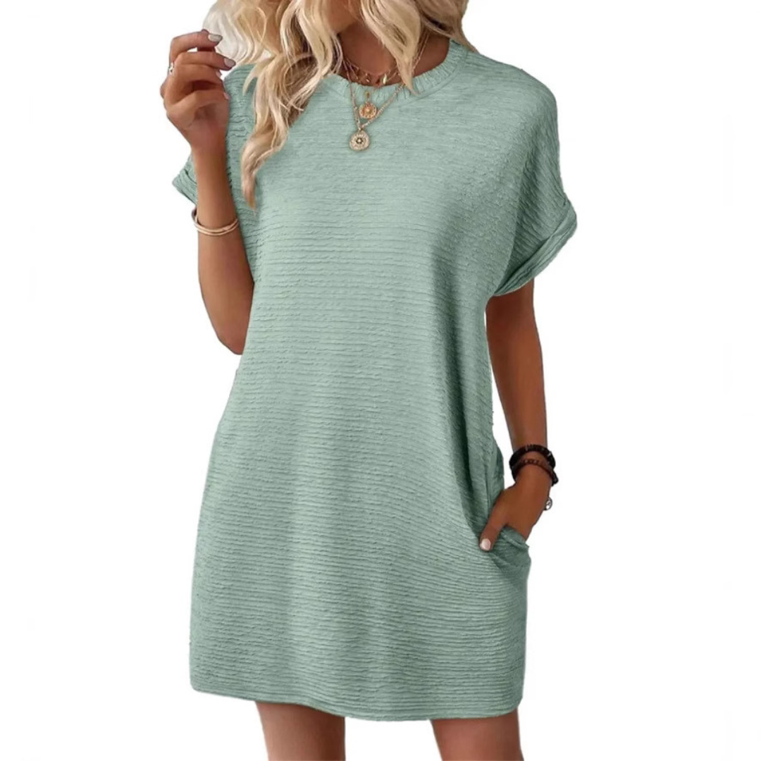Ivaysommer | Minimalistisches Sommerkleid mit Rundhalsausschnitt
