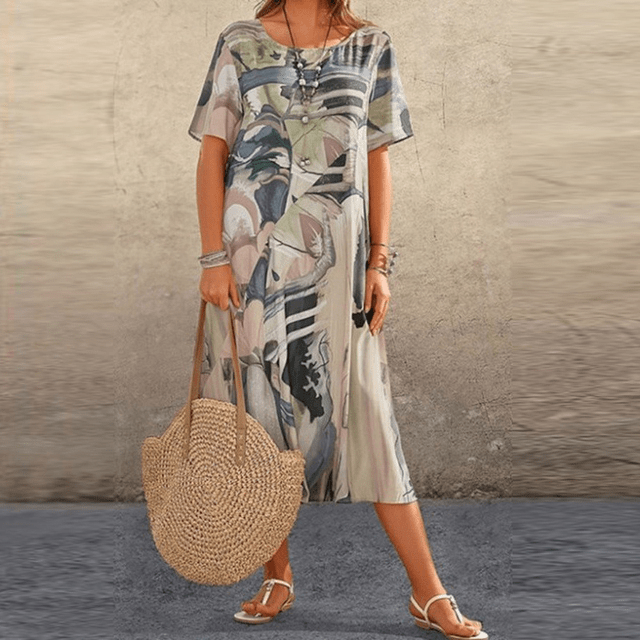 Kunstwerk | Schickes bedrucktes Kleid