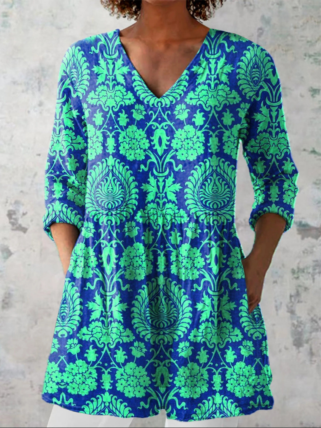 Ines Tunika-Bluse, Mehrfarbig