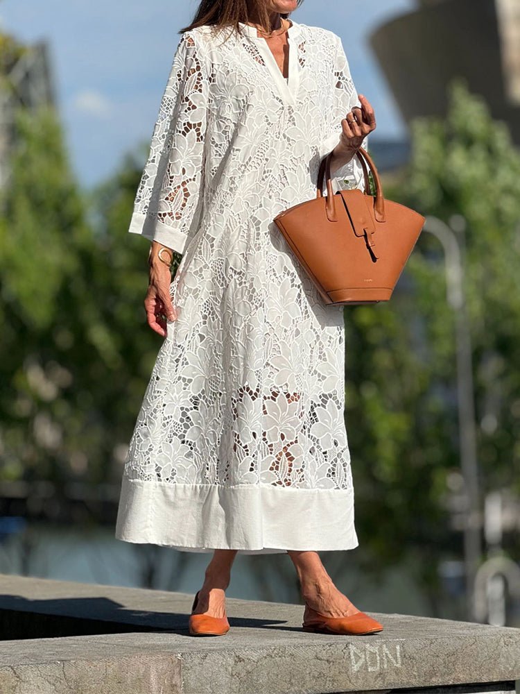 Spitzenleicht | Legeres Kleid mit Spitzendetails