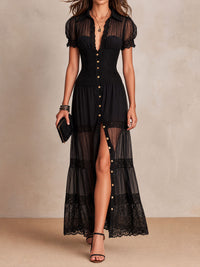 Gillian™ | Boho-Maxikleid mit Spitzendetails