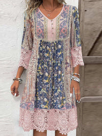 Orlaboho | Boho-Chic Gemustertes Kleid