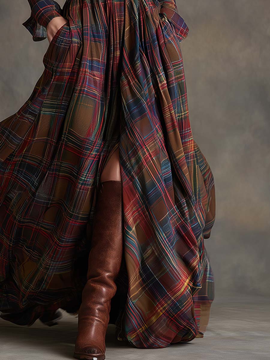 Bodilkaro | Maxi-Hemdkleid mit Karomuster