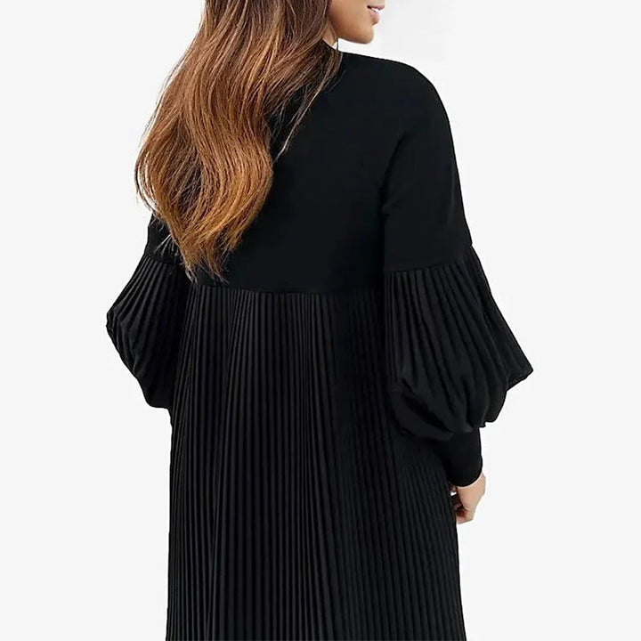 Avelynplissee | Elegantes Plisseekleid mit Laterneärmeln