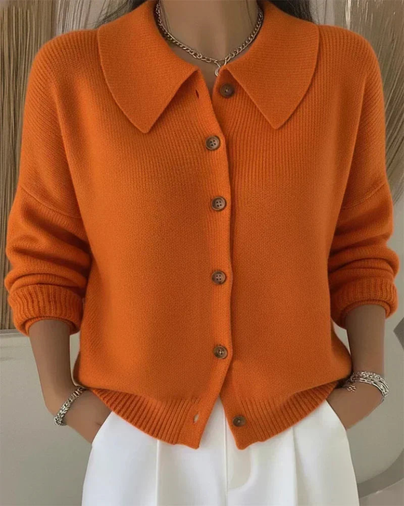 Vespera kurzer Cardigan in Orange