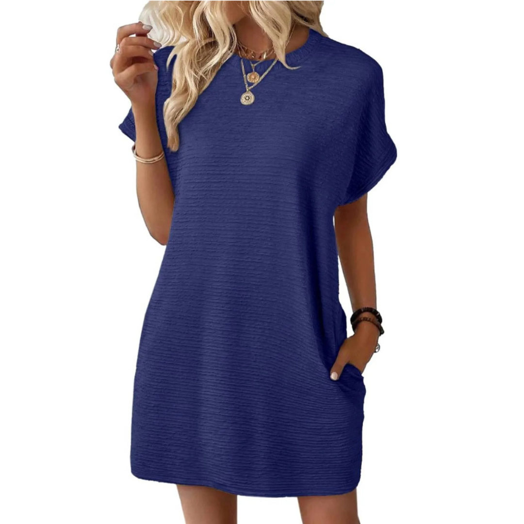 Ivaysommer | Minimalistisches Sommerkleid mit Rundhalsausschnitt