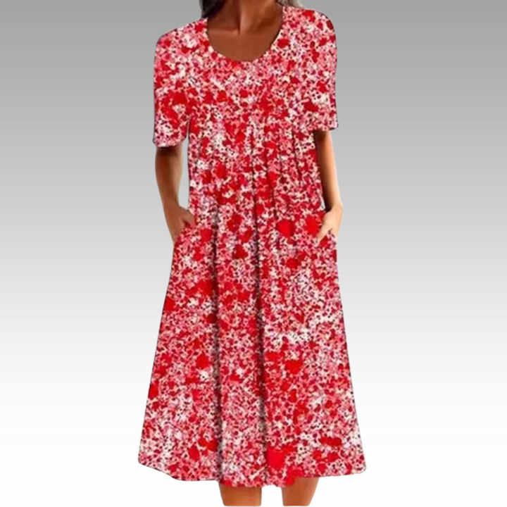 Zivablumen | Elegantes Kleid mit Blumenmuster und Bauchabdeckung