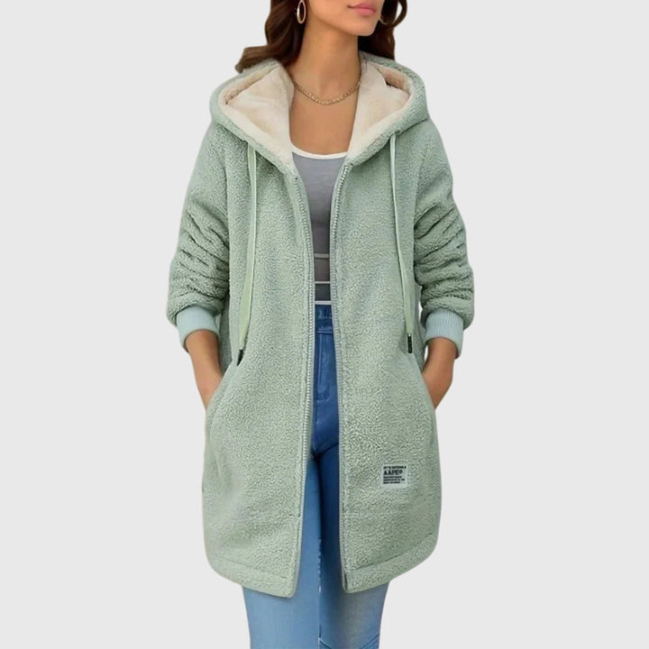 Kapuzenflausch | Damen-Fleecejacke