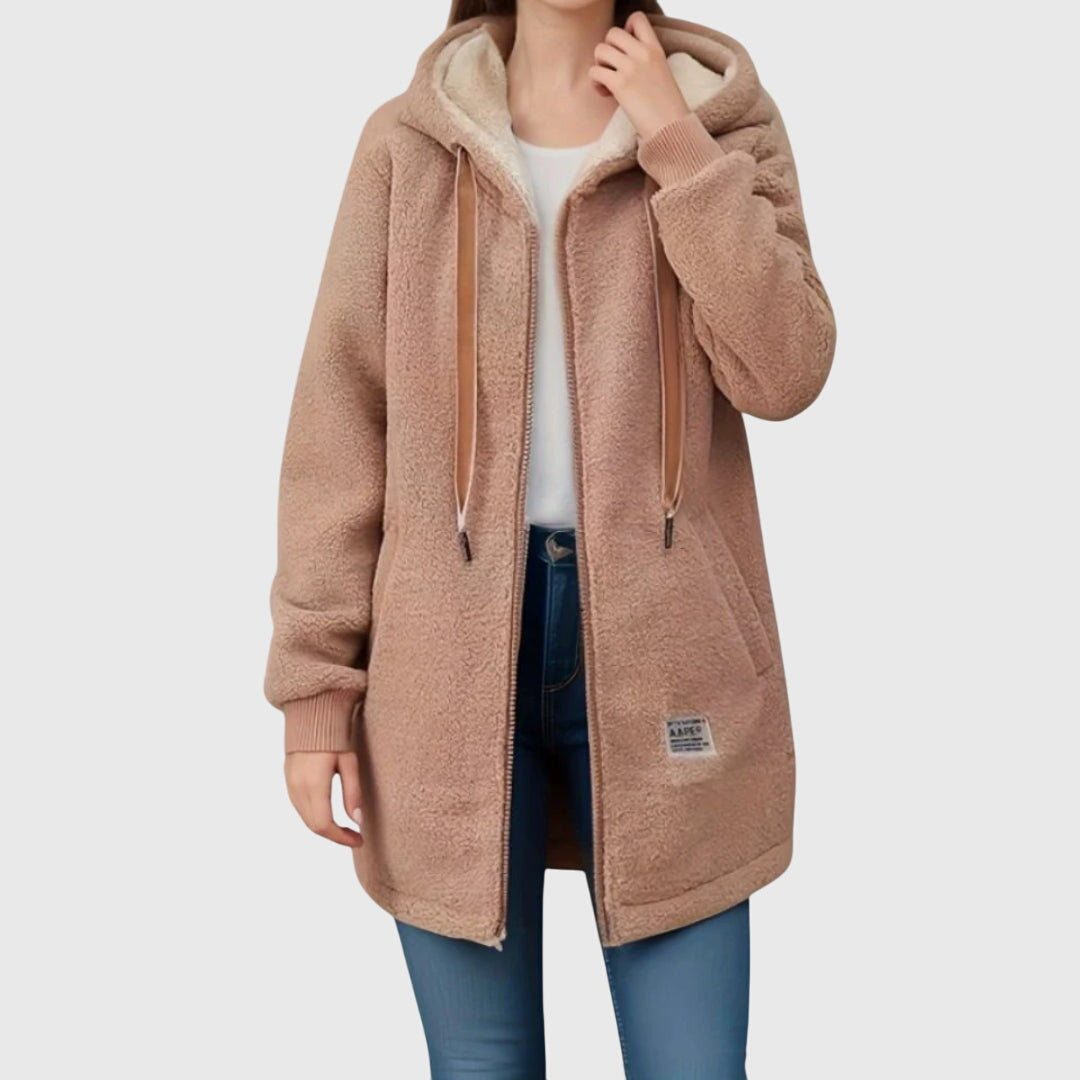 Kapuzenflausch | Damen-Fleecejacke