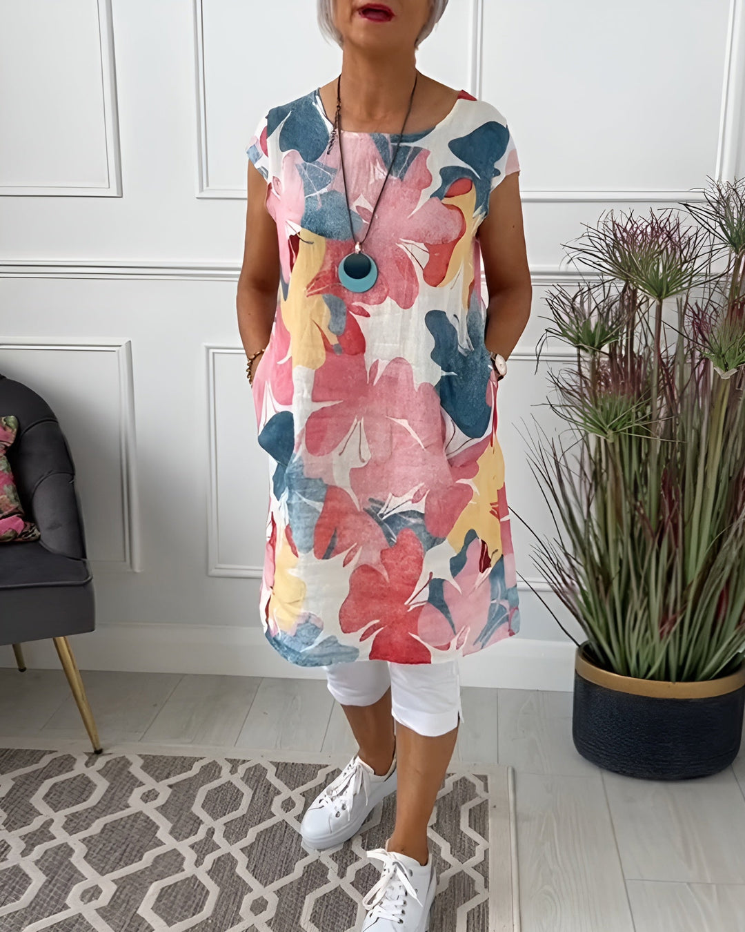 Blütenbluse | Legere Bluse mit Blumenprint