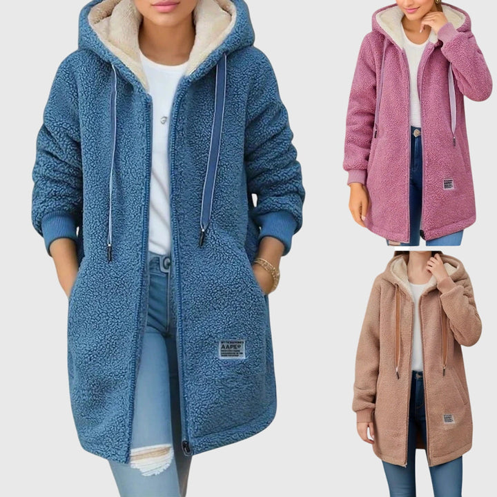 Kapuzenflausch | Damen-Fleecejacke
