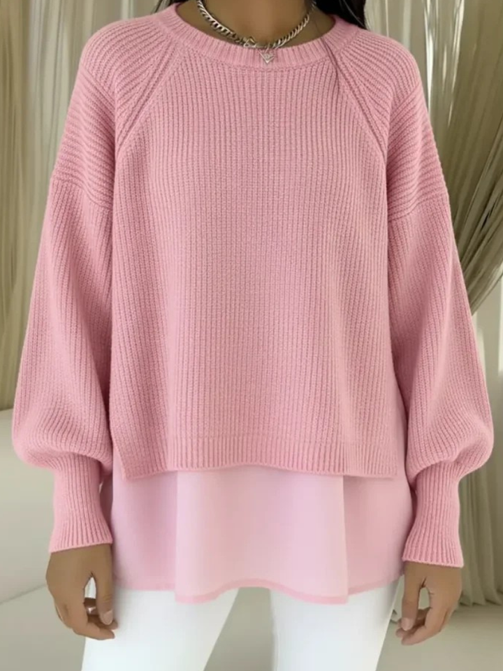 Kestlyn Pullover im Lagen-Look in Rosa