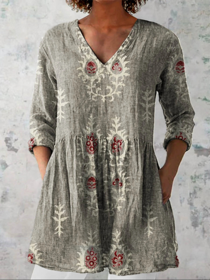 Elise Tunika-Bluse in Grau