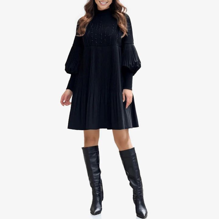 Avelynplissee | Elegantes Plisseekleid mit Laterneärmeln