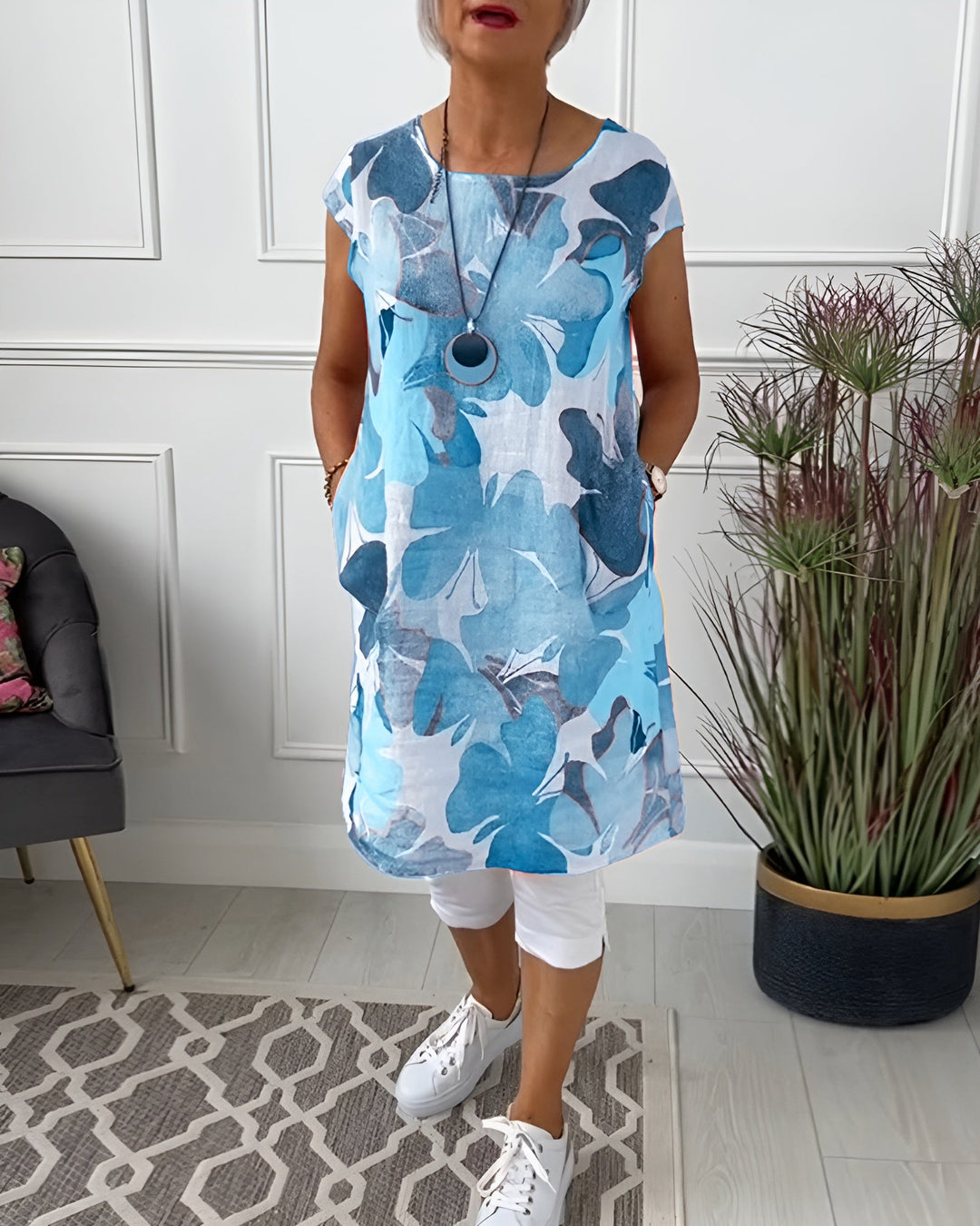 Blütenbluse | Legere Bluse mit Blumenprint