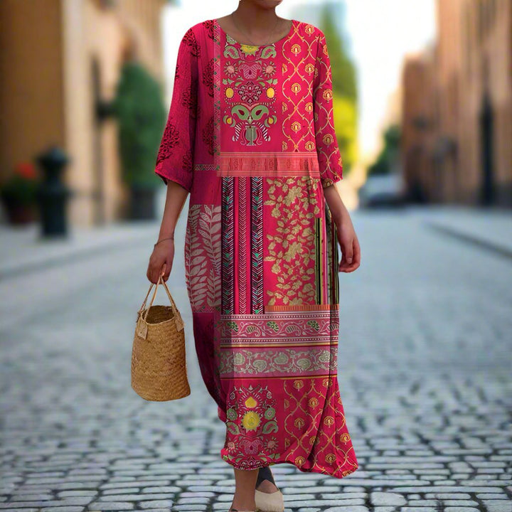 Musterreise | Fließendes Maxikleid mit Ethno-Muster