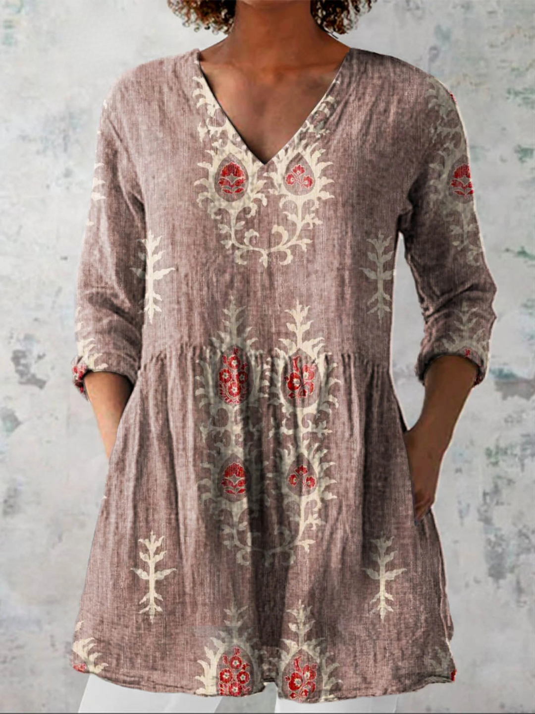 Elise Tunika-Bluse in Rosa