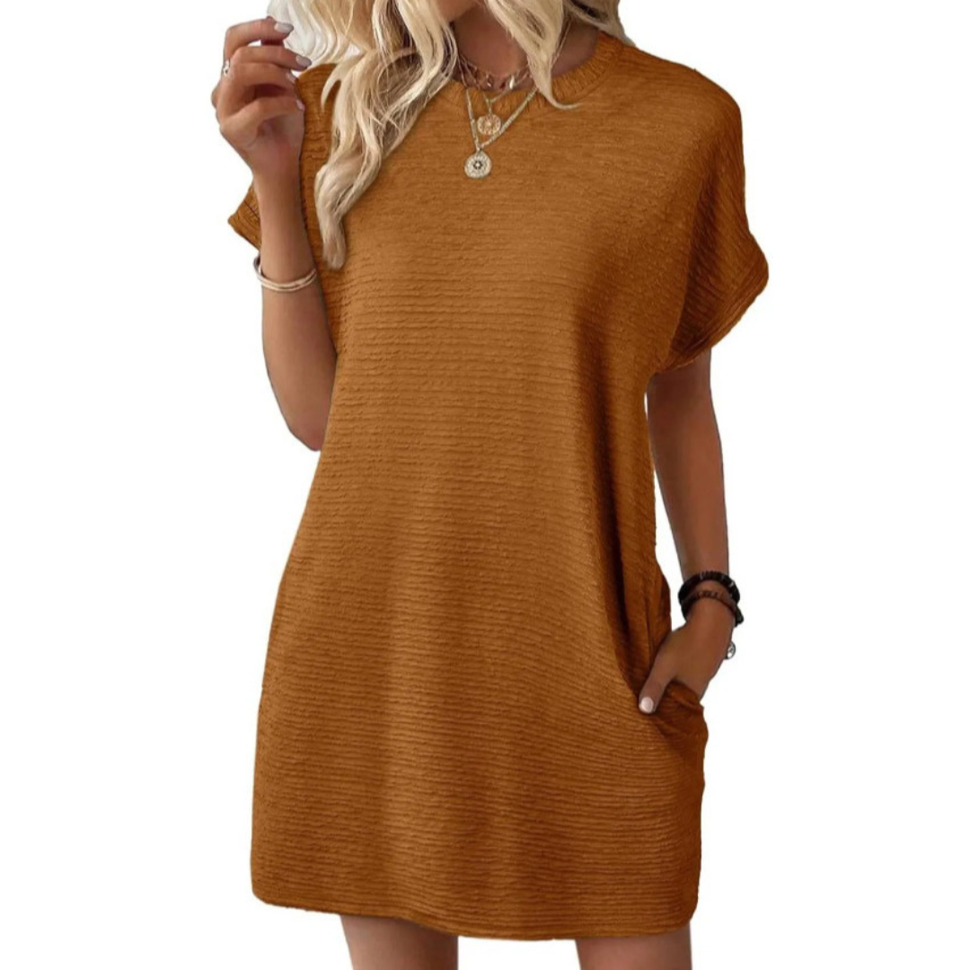 Ivaysommer | Minimalistisches Sommerkleid mit Rundhalsausschnitt