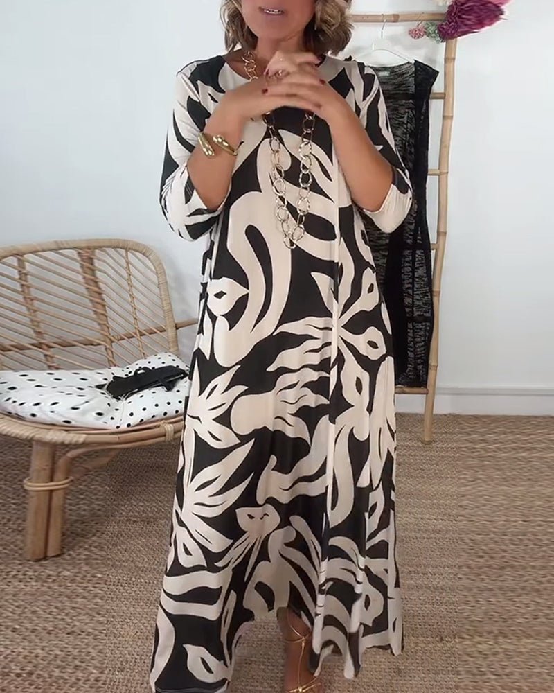 Maxizauber | Elegantes Maxikleid mit Print