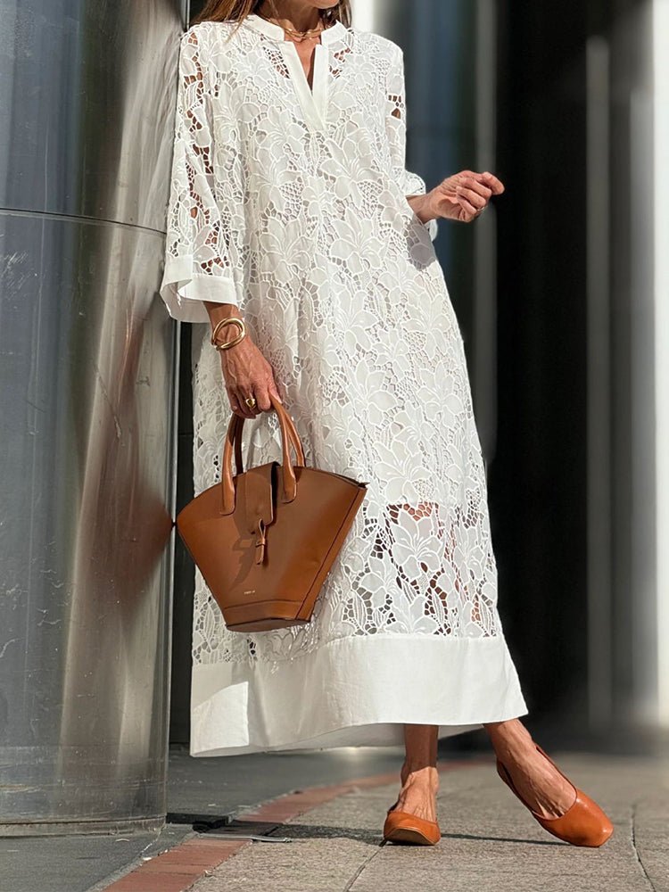 Spitzenleicht | Legeres Kleid mit Spitzendetails