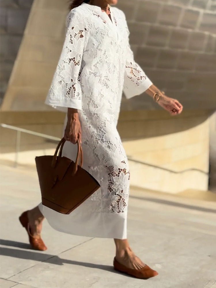 Spitzenleicht | Legeres Kleid mit Spitzendetails