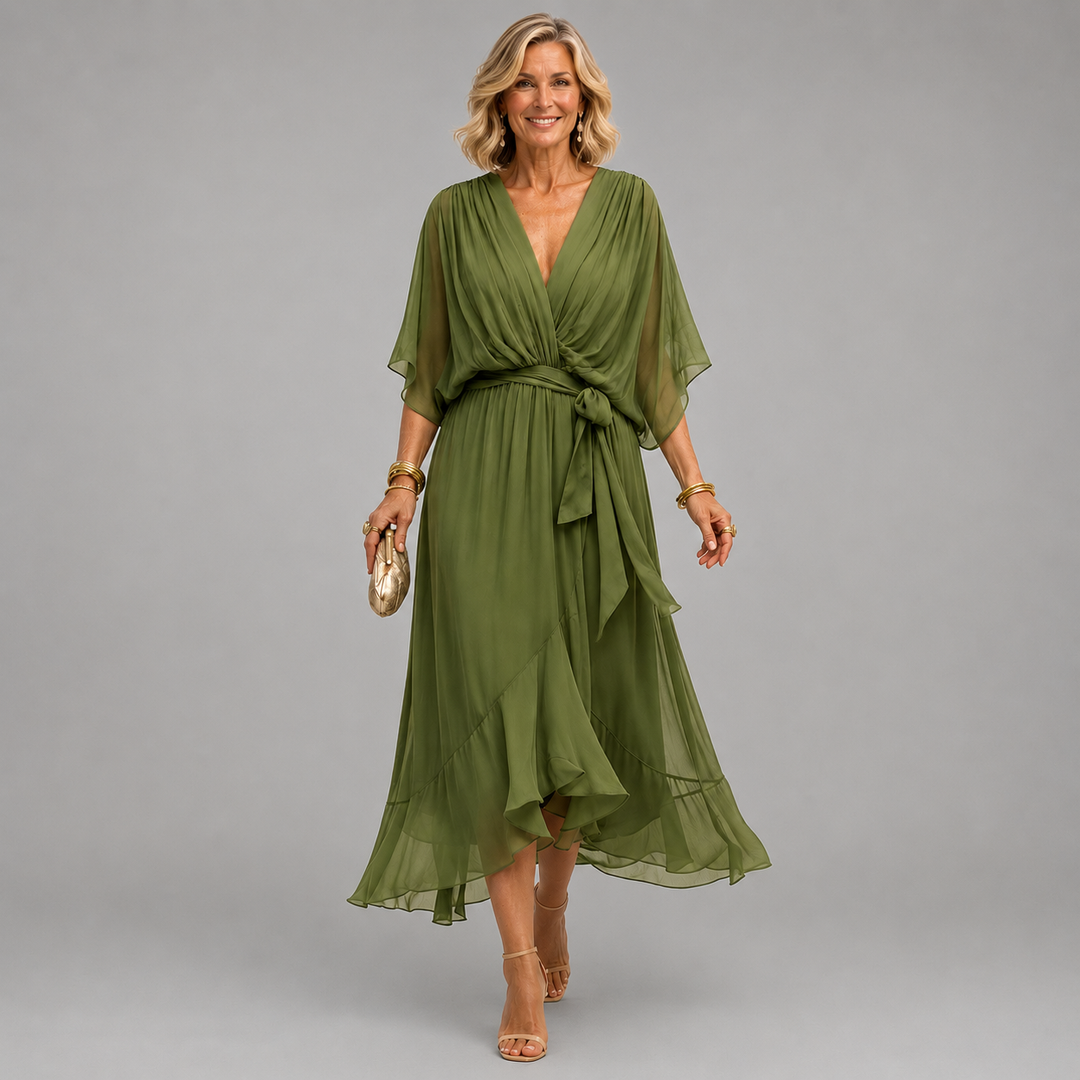 Monica Maxikleid in Grün