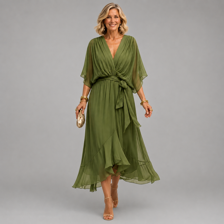 Monica Maxikleid in Grün