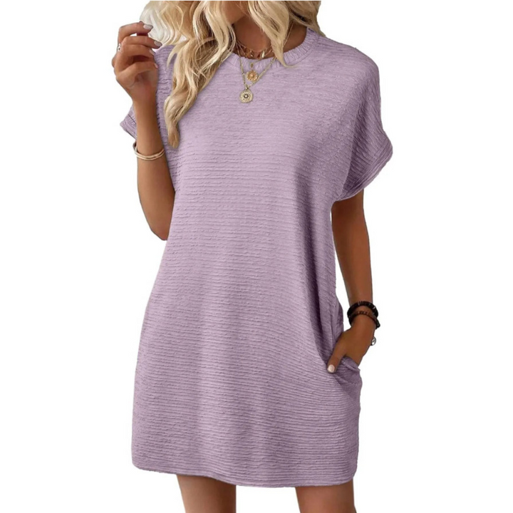 Ivaysommer | Minimalistisches Sommerkleid mit Rundhalsausschnitt