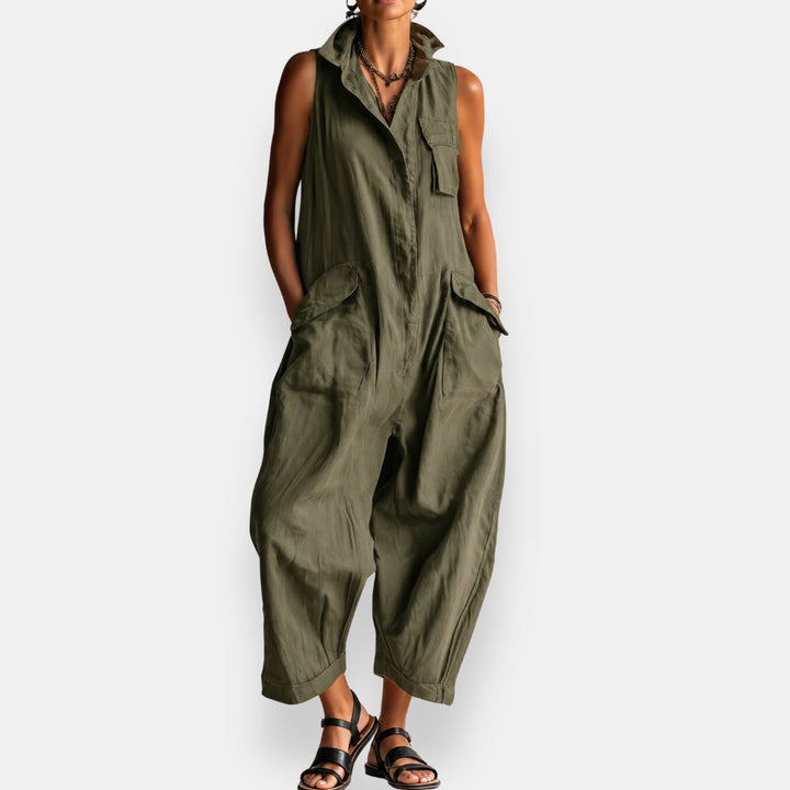 Helen Popeline-Jumpsuit – Gesamtansicht