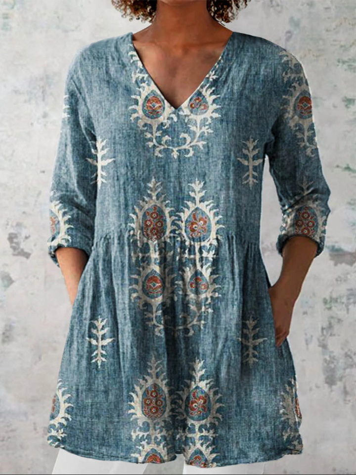 Elise Tunika-Bluse in Blau