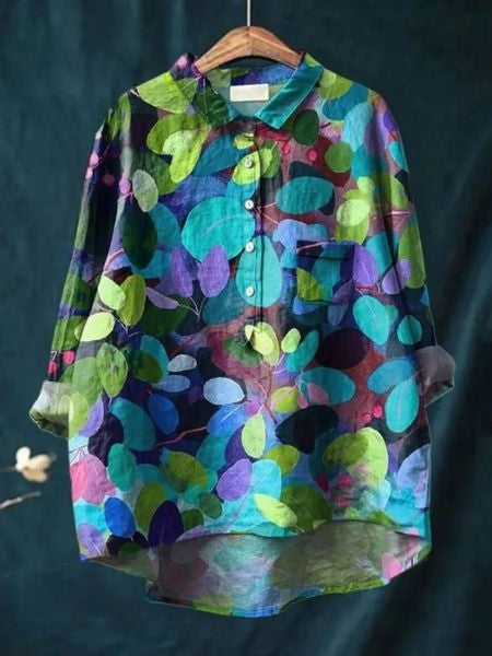 Alodia | Florale Französische Vintage-Bluse