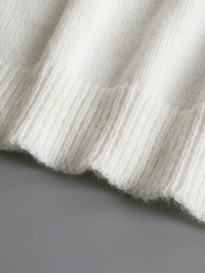 Knopfzeile | V-Ausschnitt Pullover