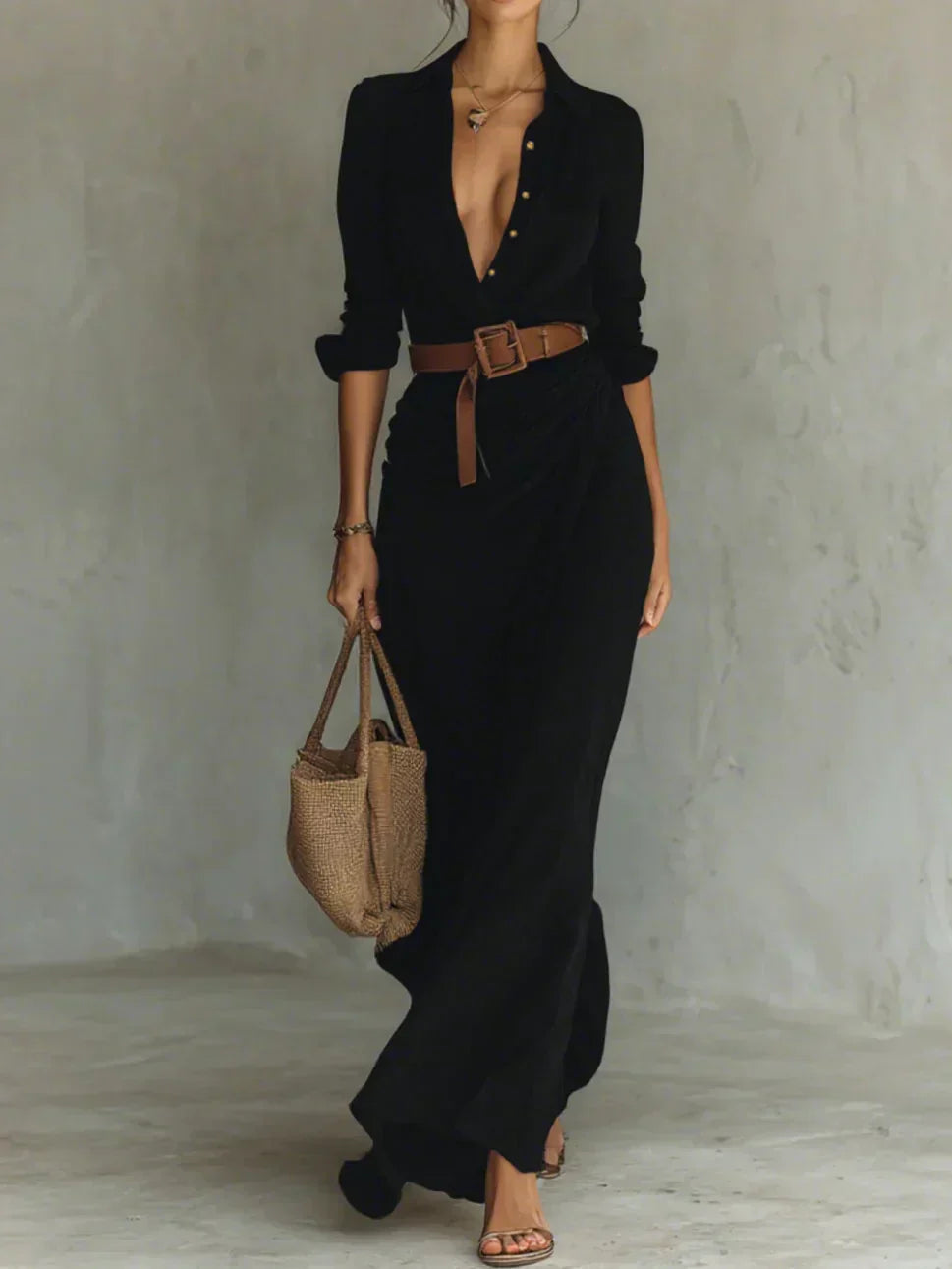 Camille Elegantes Maxikleid mit Blumenprint