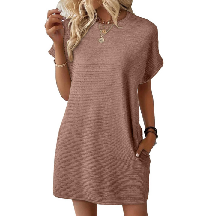 Ivaysommer | Minimalistisches Sommerkleid mit Rundhalsausschnitt
