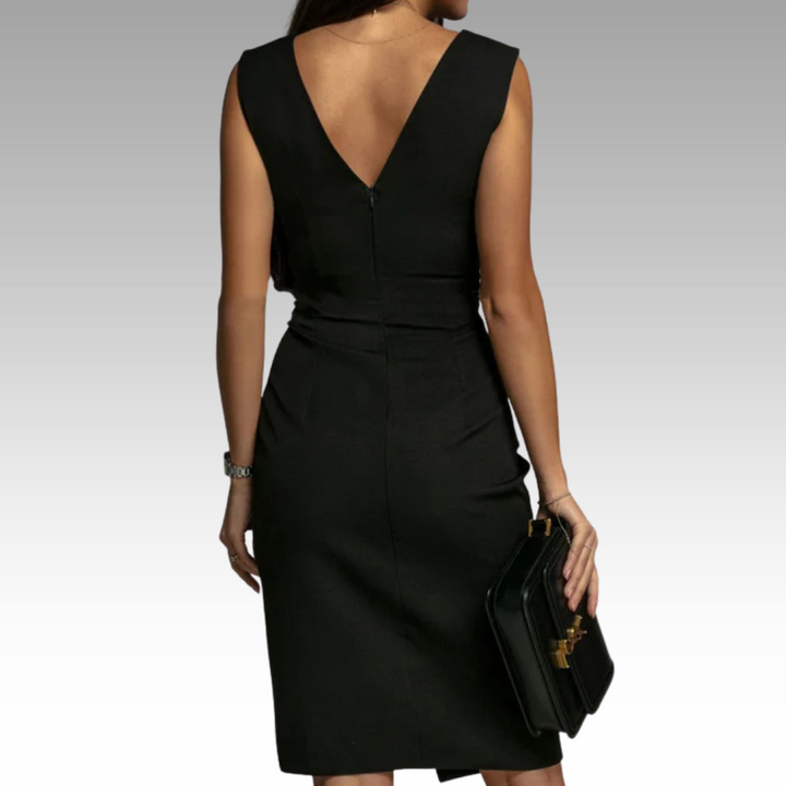 Regaliaelegant | Elegantes Figurbetontes Kleid mit V-Ausschnitt und Schlitz