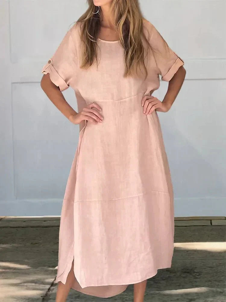 Leinenluxus | Legeres Kleid aus Leinenmix