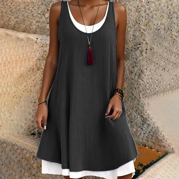 Sonnenbucht | Ärmelloses Midikleid