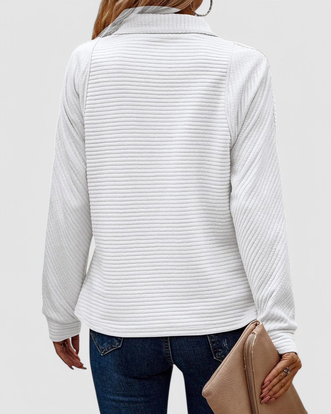 Strukturstrick | Quarter-Zip Pullover