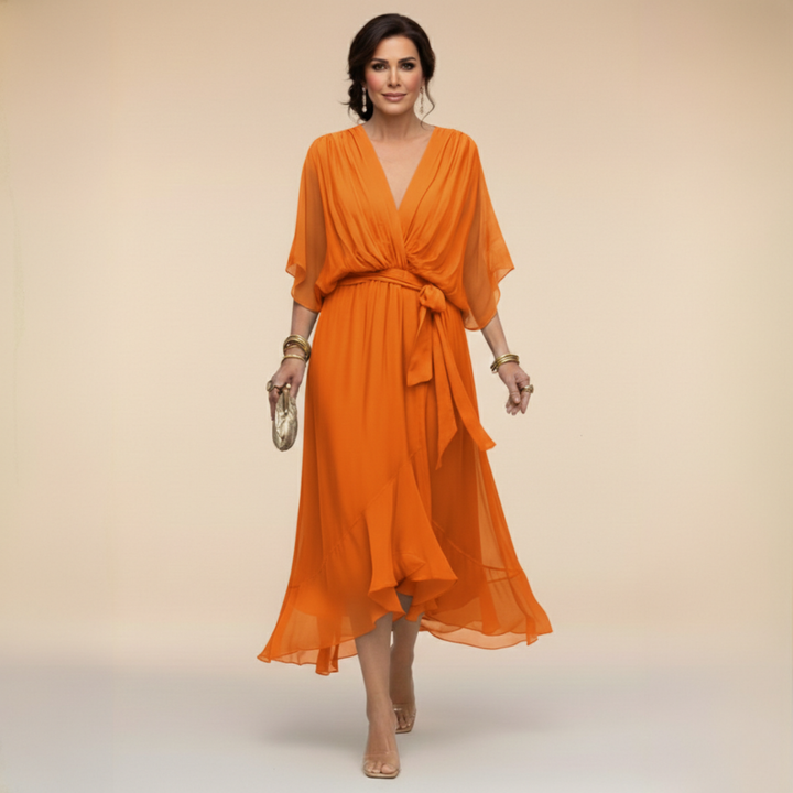 Monica Maxikleid in Orange