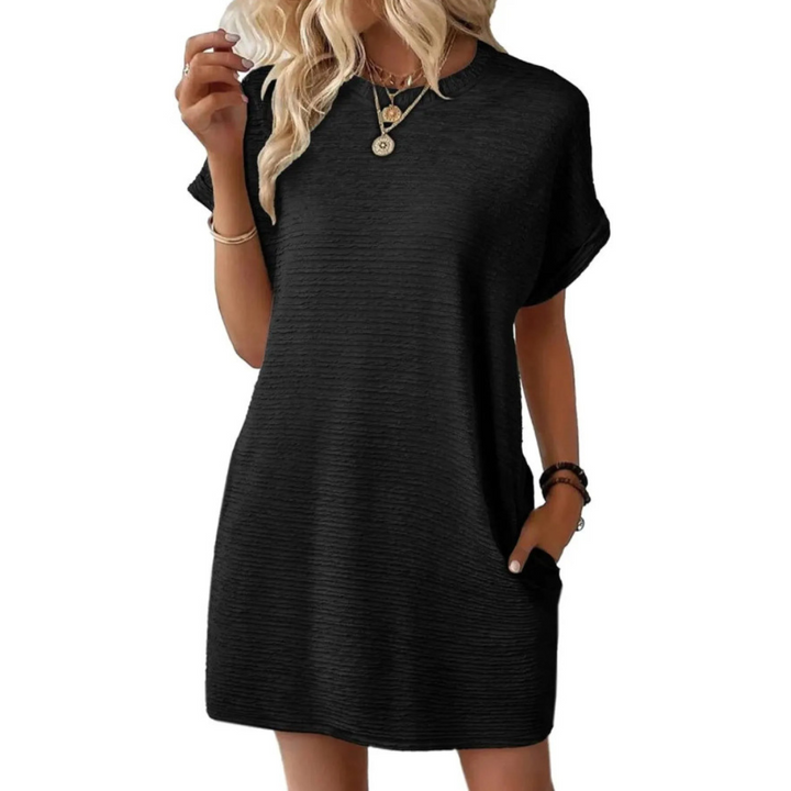 Ivaysommer | Minimalistisches Sommerkleid mit Rundhalsausschnitt