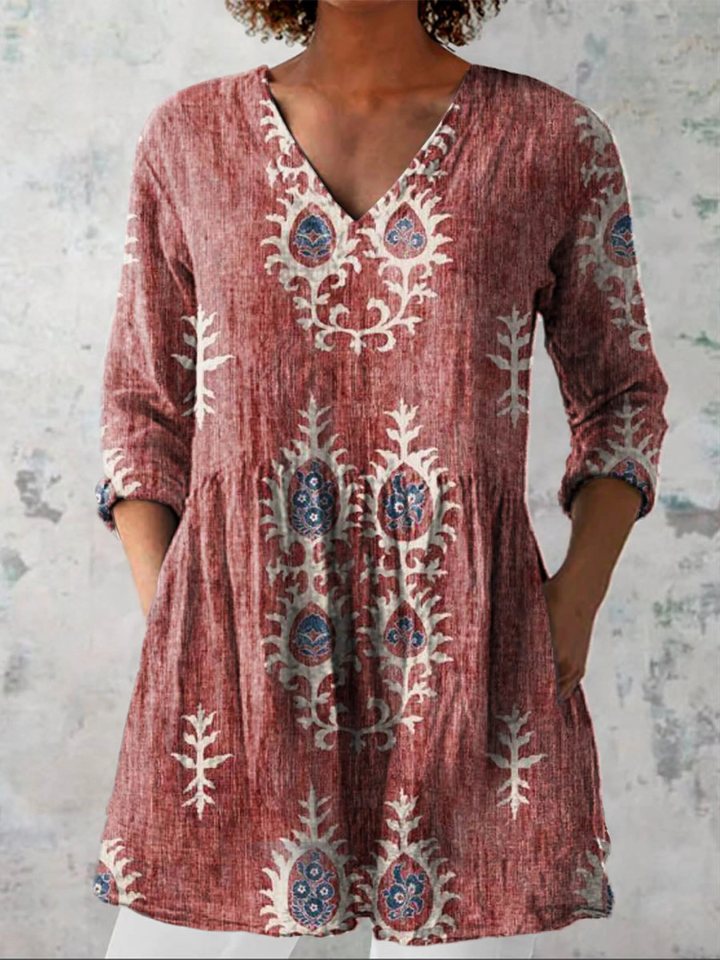 Elise Tunika-Bluse in Rot