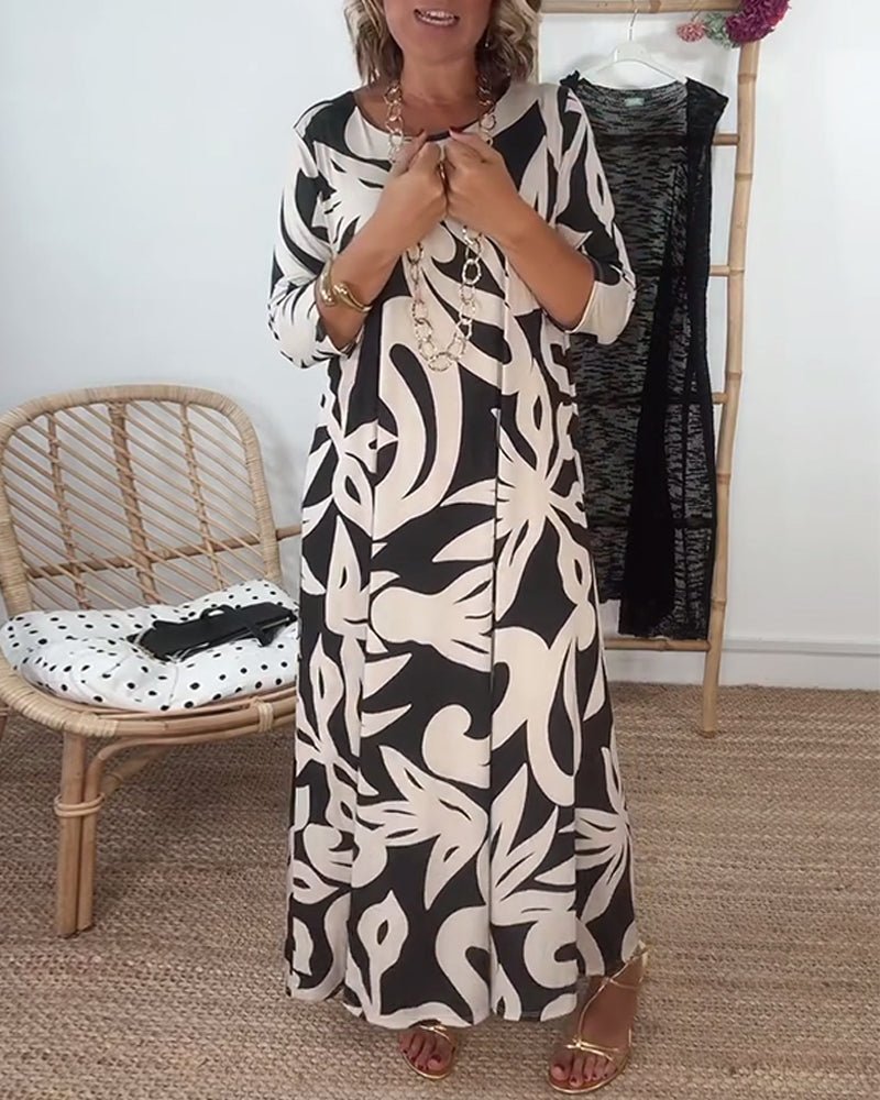 Maxizauber | Elegantes Maxikleid mit Print