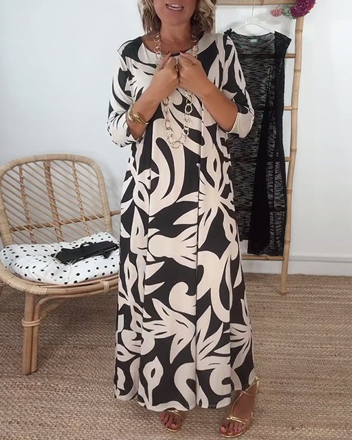 Maxizauber | Elegantes Maxikleid mit Print