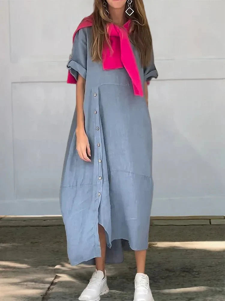 Leinenluxus | Legeres Kleid aus Leinenmix